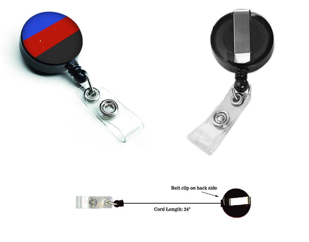 Polyamorous Pride Retractable Badge Reel for Nurses ID Badge Holder with Clip Retractable Employee Badge Holder, Belt Clip