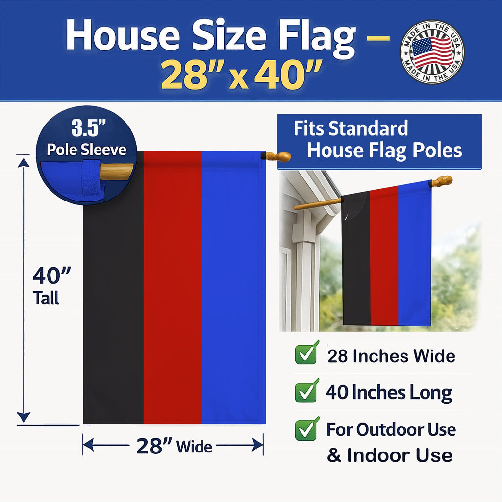 Polyamorous Pride House Flag 28x40 Porch Sleeve Pole Decorative Outside Yard Banner Artwork Wall Hanging, Polyester