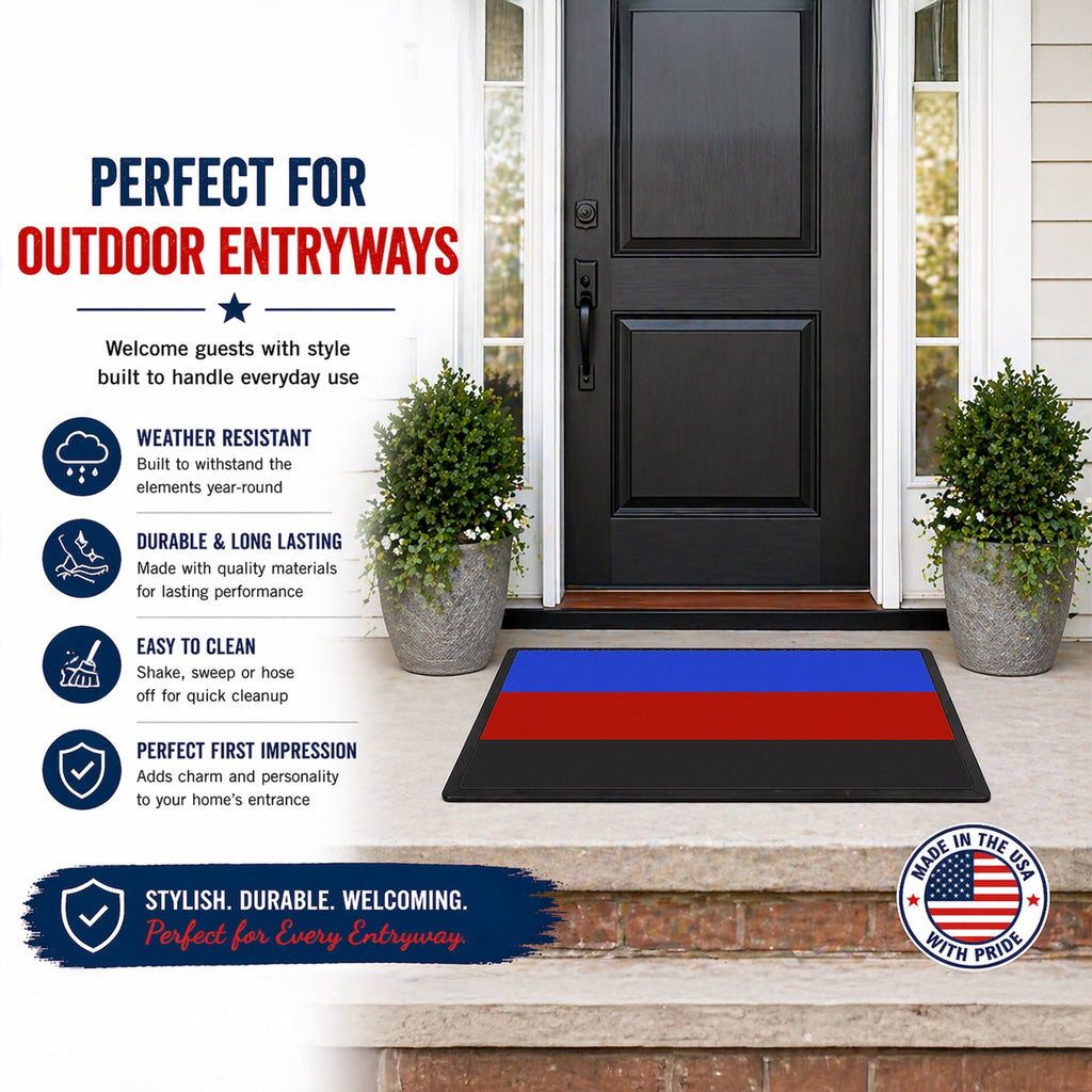 Polyamorous Pride Doormat Indoor Outdoor 18H X 27W Front Door Mat Rugs for Entryway, Non Slip Washable