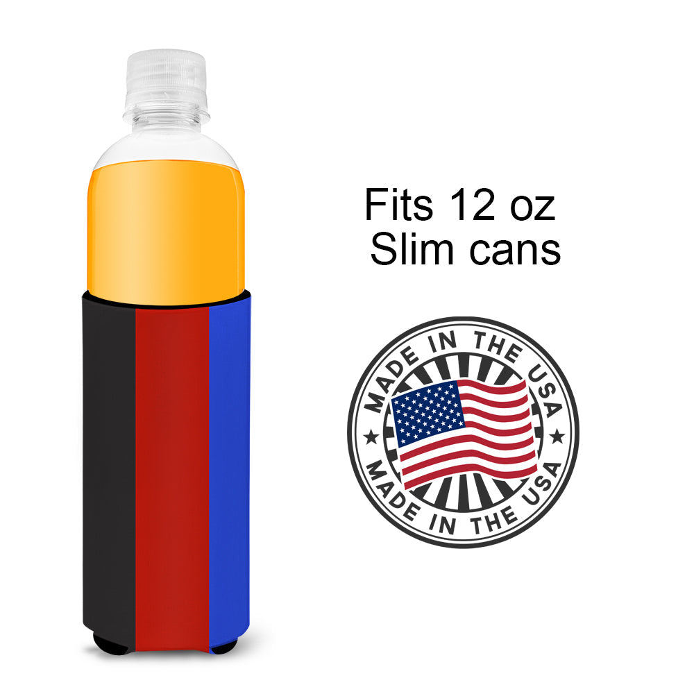 Polyamorous Pride Slim Can Hugger , Insulated Foam Hugger for 12 oz Slim Cans, Beer Bottles & Water Bottles, Printed in USA