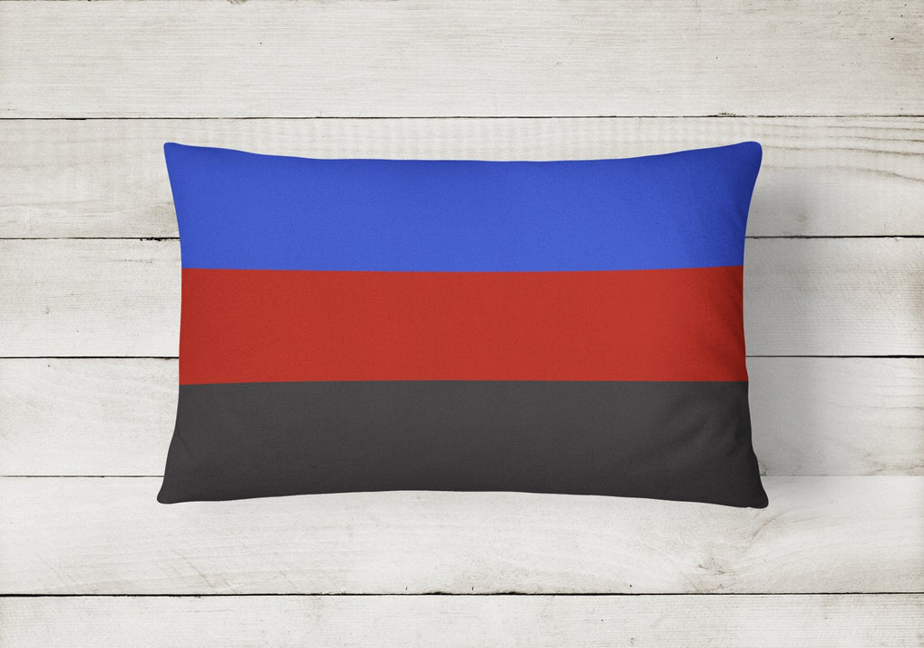 Polyamorous Pride Decorative Throw Pillow 12x16 Indoor Outdoor Accent Cushion, Fabric Cover with Insert for Sofa, Bed, Porch & Living Room