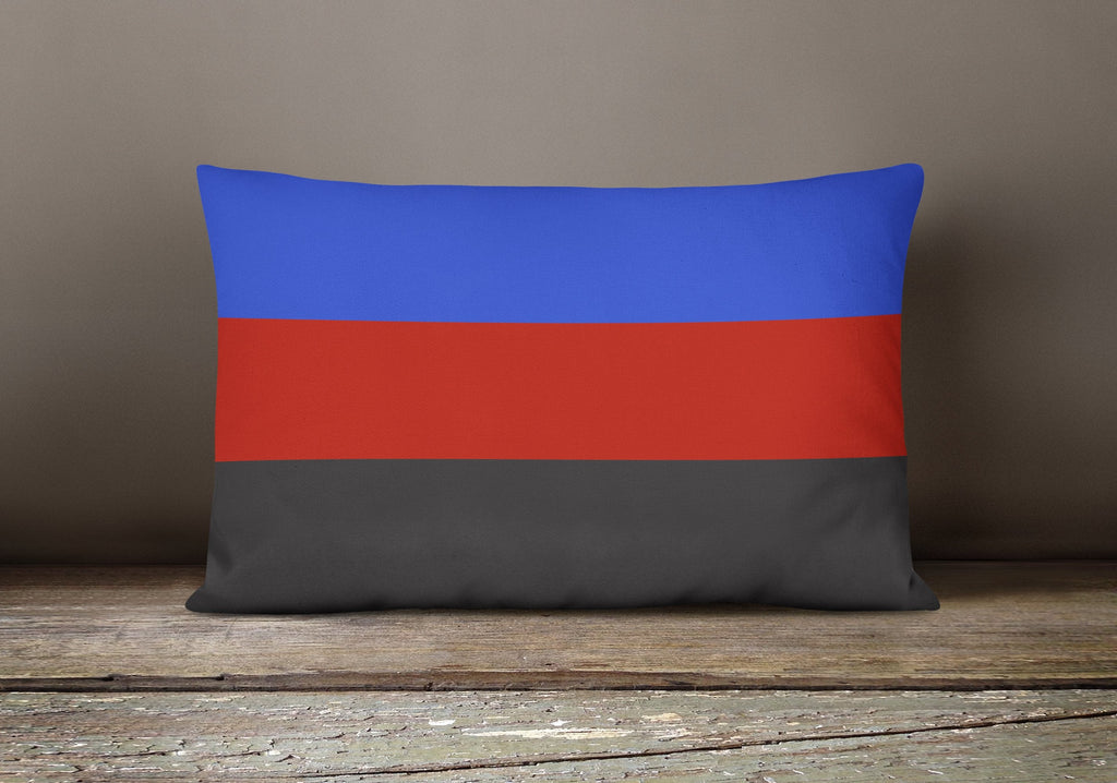 Polyamorous Pride Decorative Throw Pillow 12x16 Indoor Outdoor Accent Cushion, Fabric Cover with Insert for Sofa, Bed, Porch & Living Room