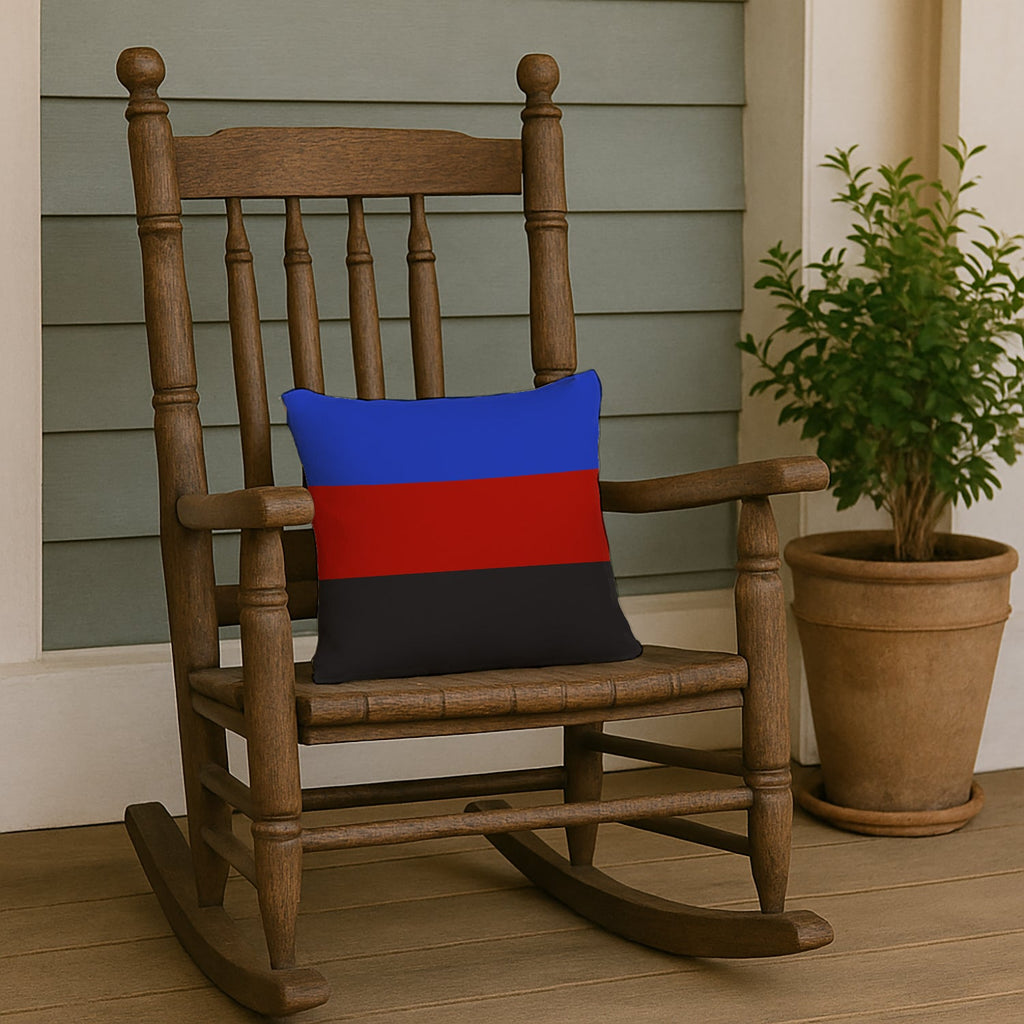 Polyamorous Pride Decorative Throw Pillow 14x14 Indoor Outdoor Accent Cushion, Fabric Cover with Insert for Sofa, Bed, Porch & Living Room
