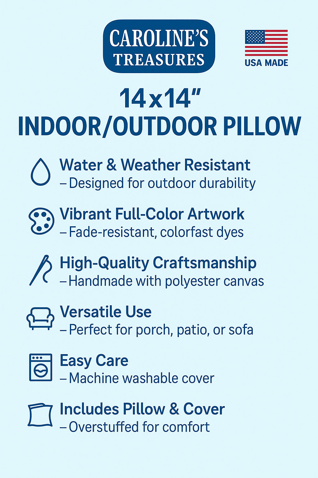 Polyamorous Pride Decorative Throw Pillow 14x14 Indoor Outdoor Accent Cushion, Fabric Cover with Insert for Sofa, Bed, Porch & Living Room