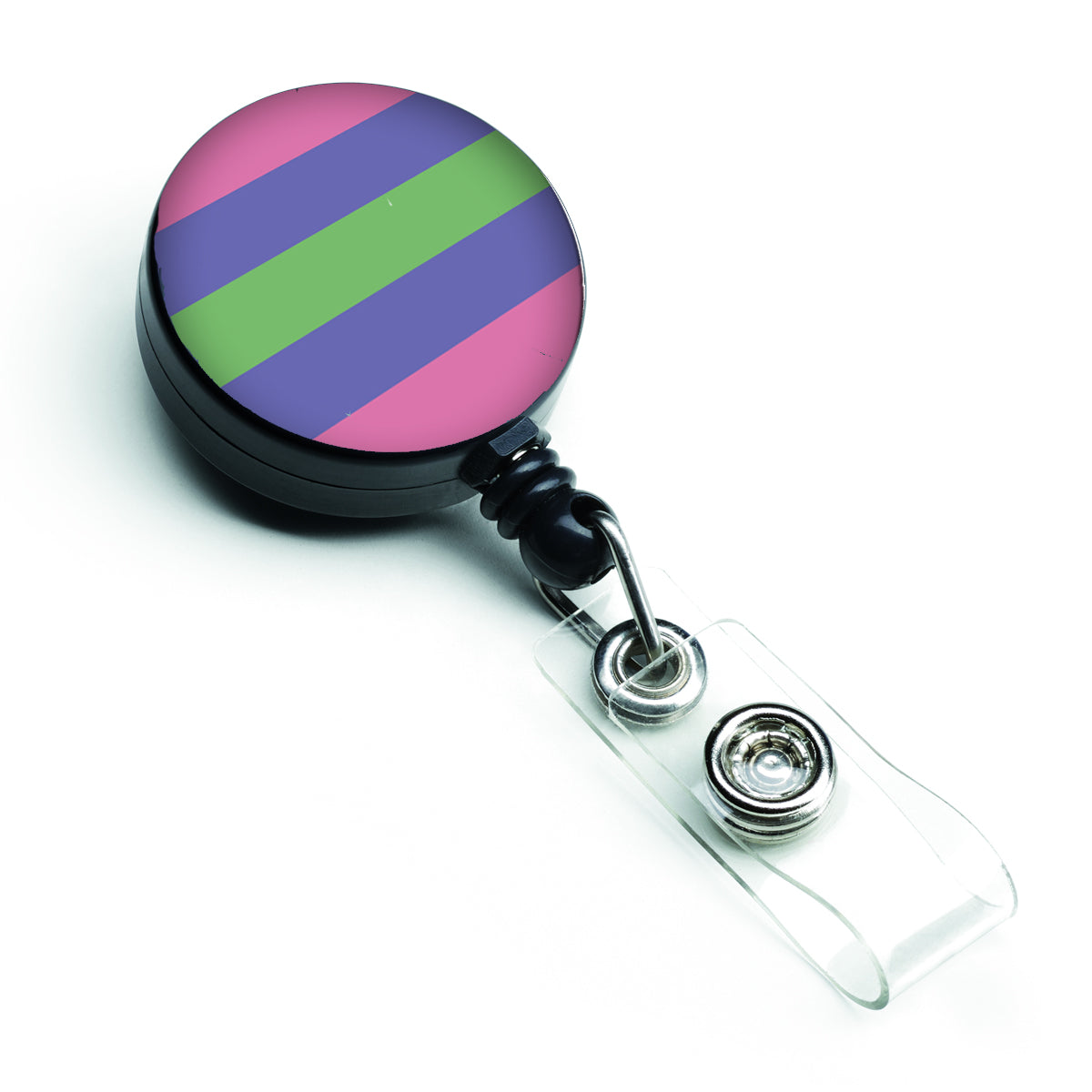 Trigender Pride Retractable Badge Reel for Nurses ID Badge Holder with Clip Retractable Employee Badge Holder, Belt Clip