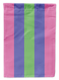Trigender Pride House Flag 28x40 Porch Sleeve Pole Decorative Outside Yard Banner Artwork Wall Hanging, Polyester