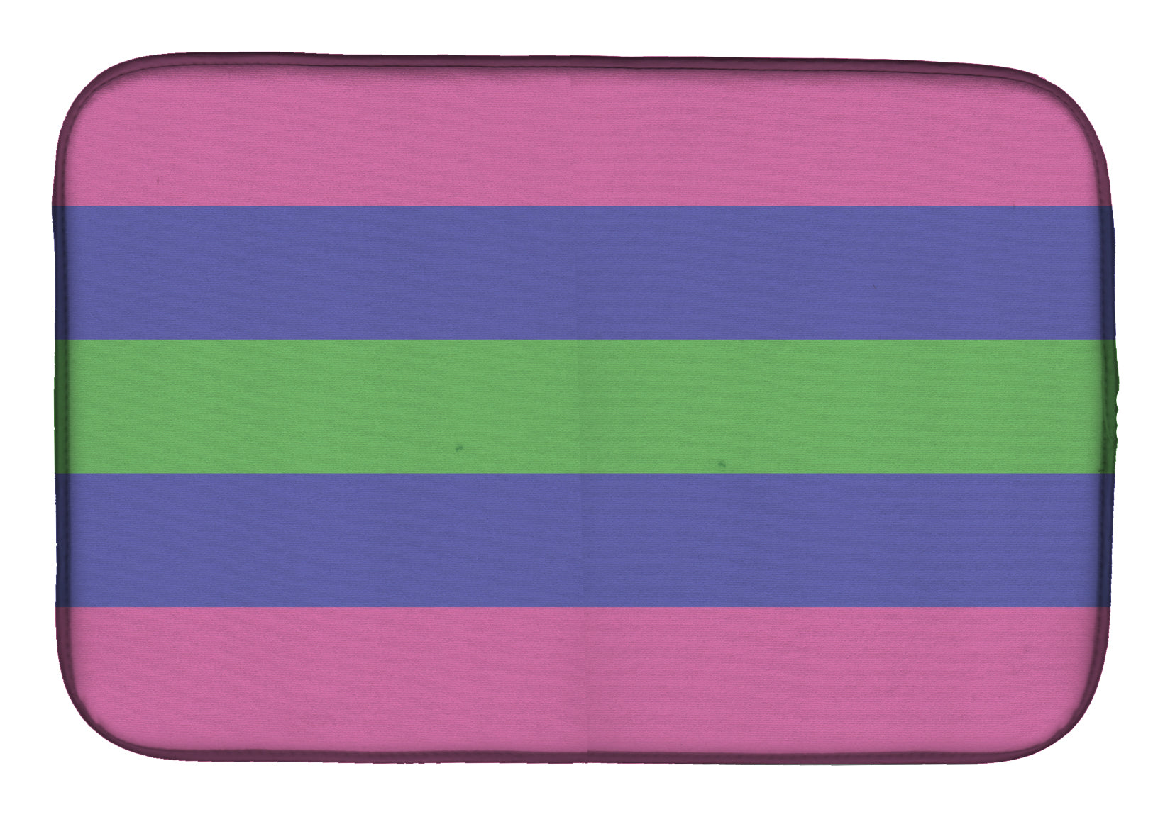 Trigender Pride Dish Drying Mat Absorbent Dish Drying Mat Pad for Kitchen Counter Dish Drainer Mat for Countertop, 14 x 21", Multicolor