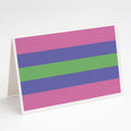 Trigender Pride Greeting Cards Pack of 8 Blank Cards with Envelopes Whimsical A7 Size 5x7