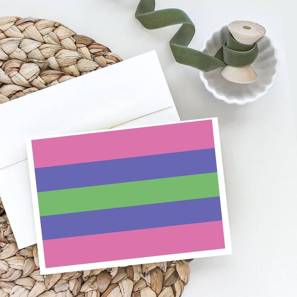 Trigender Pride Greeting Cards Pack of 8 Blank Cards with Envelopes Whimsical A7 Size 5x7
