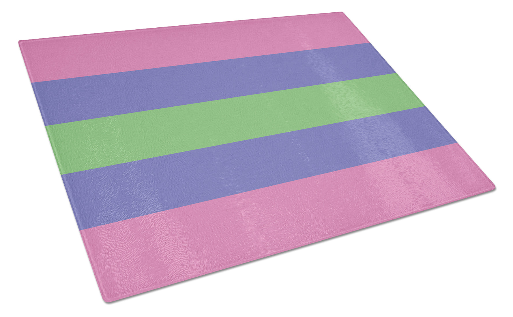 Trigender Pride Cutting Board Tempered Glass Kitchen Cutting Surface, Heat Resistant Chopping, Non-Slip Feet, Food Prep & Serving