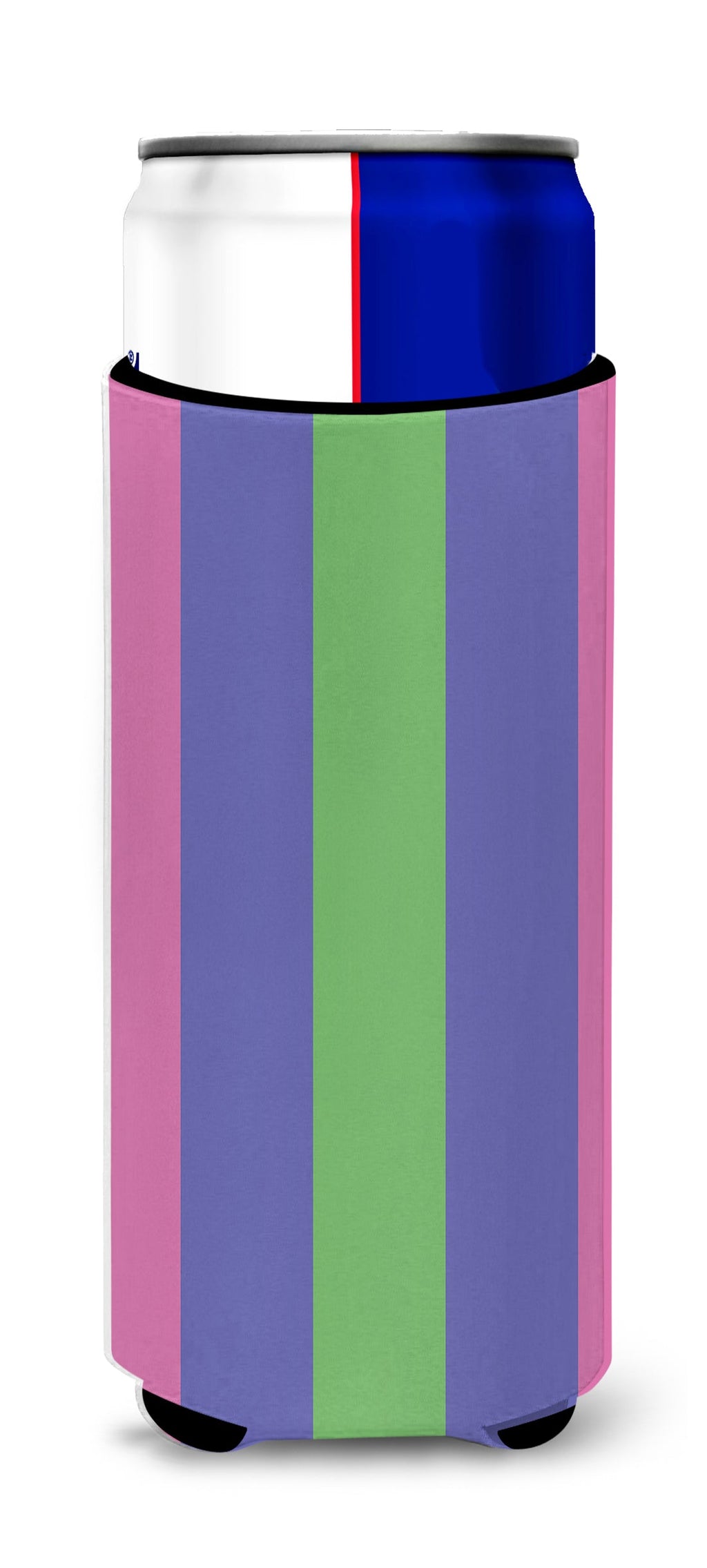 Trigender Pride Slim Can Hugger , Insulated Foam Hugger for 12 oz Slim Cans, Beer Bottles & Water Bottles, Printed in USA
