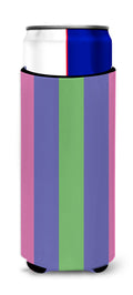 Trigender Pride Slim Can Hugger , Insulated Foam Hugger for 12 oz Slim Cans, Beer Bottles & Water Bottles, Printed in USA