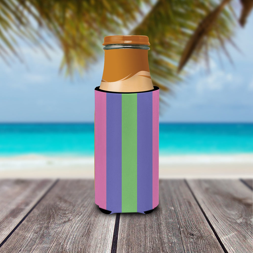 Trigender Pride Slim Can Hugger , Insulated Foam Hugger for 12 oz Slim Cans, Beer Bottles & Water Bottles, Printed in USA