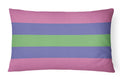 Trigender Pride Decorative Throw Pillow 12x16 Indoor Outdoor Accent Cushion, Fabric Cover with Insert for Sofa, Bed, Porch & Living Room