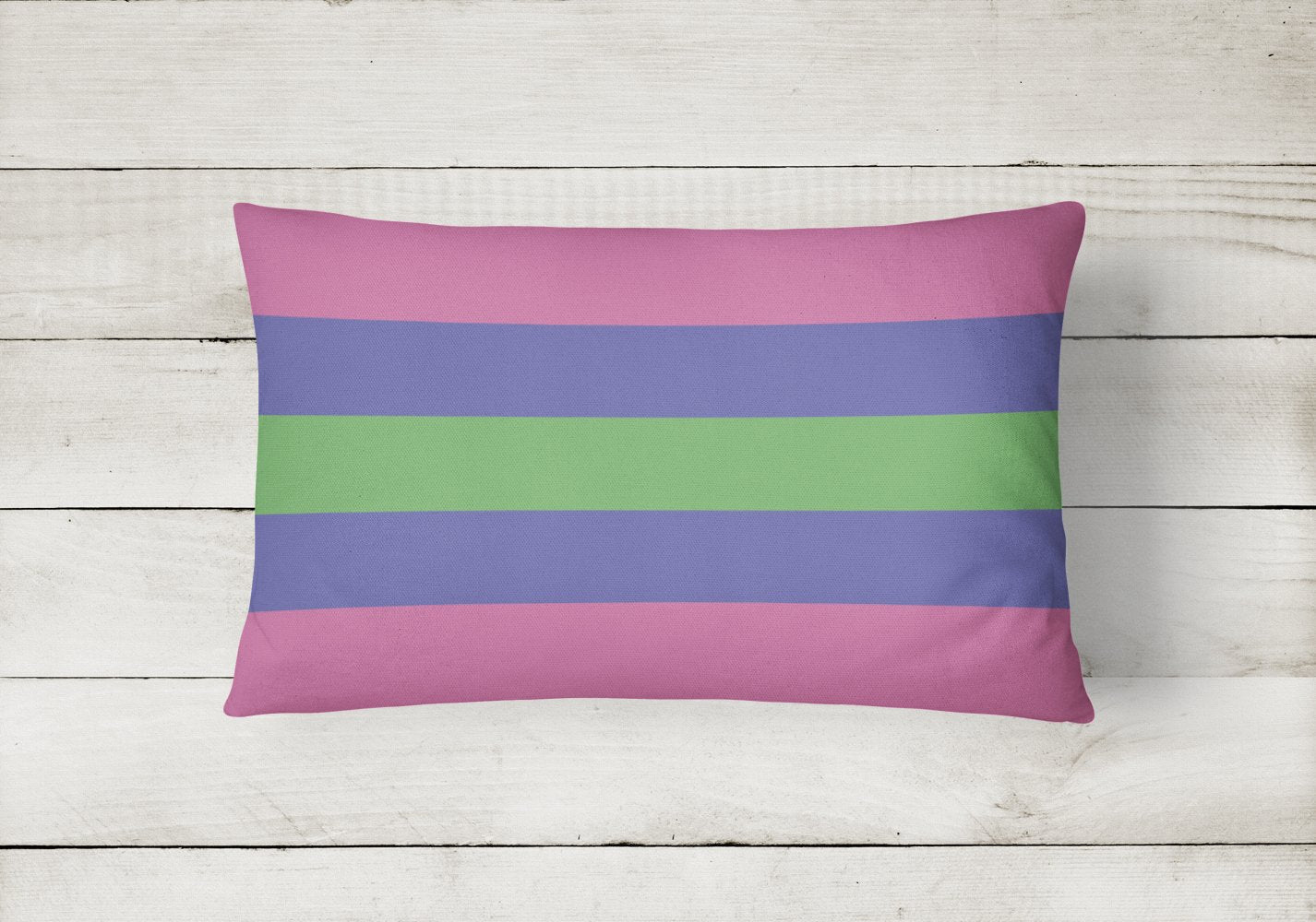 Trigender Pride Decorative Throw Pillow 12x16 Indoor Outdoor Accent Cushion, Fabric Cover with Insert for Sofa, Bed, Porch & Living Room