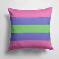 Trigender Pride Decorative Throw Pillow 14x14 Indoor Outdoor Accent Cushion, Fabric Cover with Insert for Sofa, Bed, Porch & Living Room