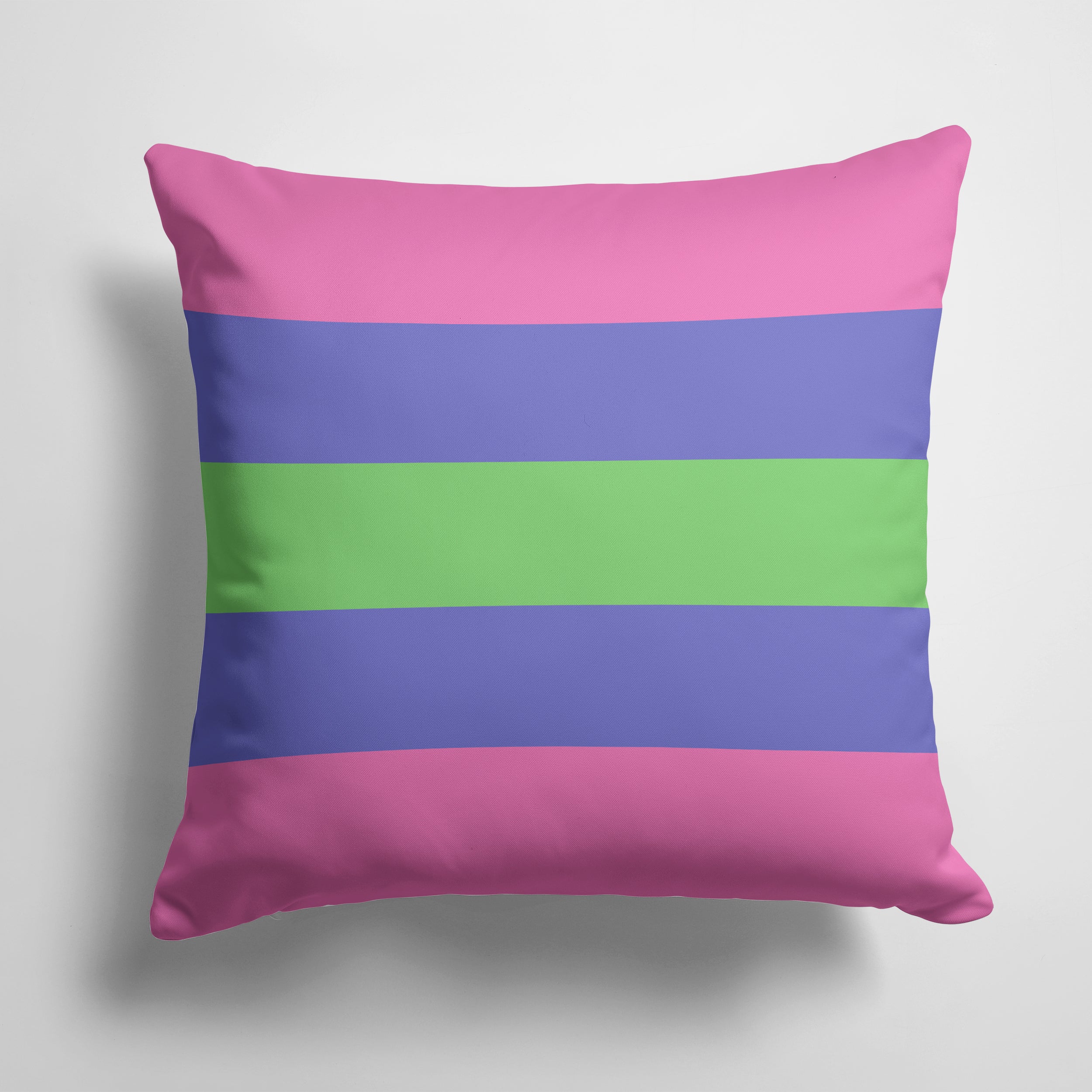 Trigender Pride Decorative Throw Pillow 14x14 Indoor Outdoor Accent Cushion, Fabric Cover with Insert for Sofa, Bed, Porch & Living Room