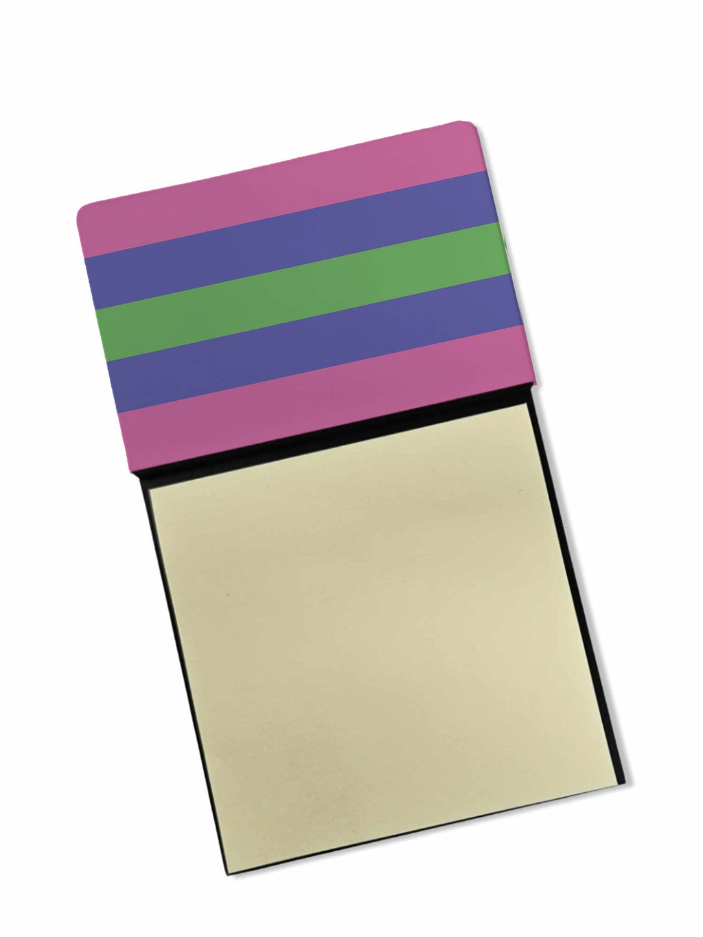Trigender Pride Watercolor Sticky Note Holder Refillable Dispenser Desk Accessory 3x3 Pad Gift