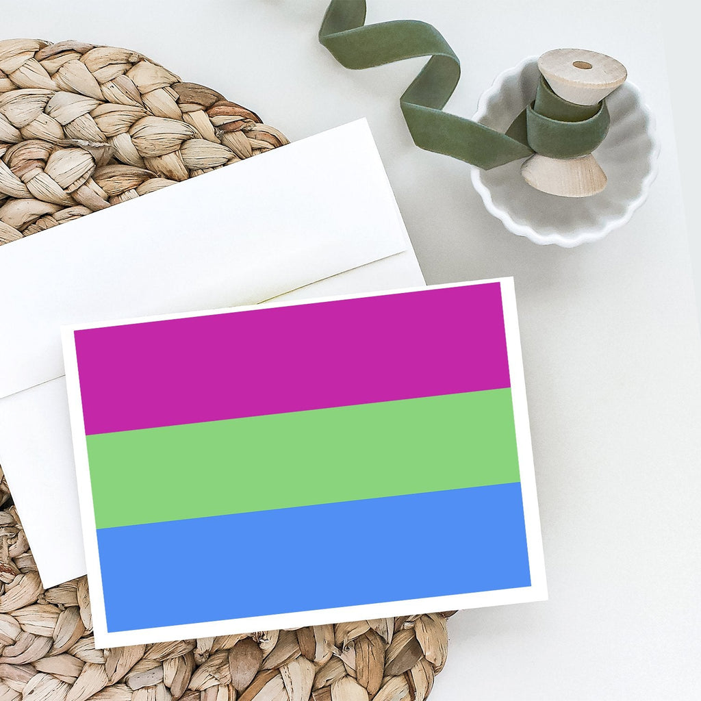 Polisexual Pride Greeting Cards Pack of 8 Blank Cards with Envelopes Whimsical A7 Size 5x7
