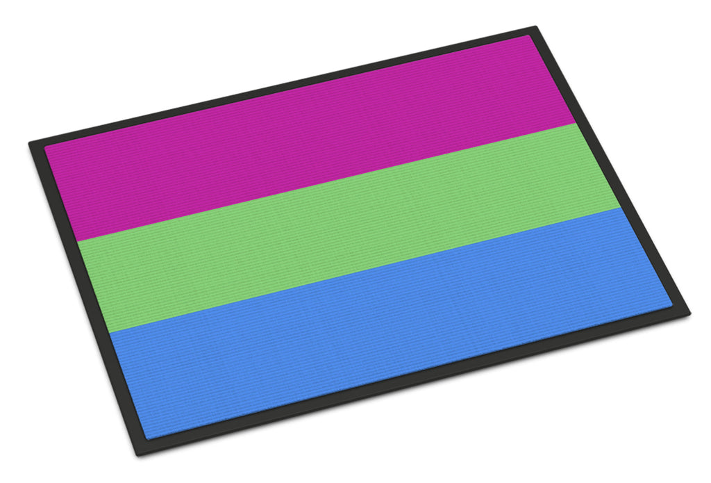 Polisexual Pride Doormat Indoor Outdoor 18H X 27W Front Door Mat Rugs for Entryway, Non Slip Washable