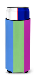 Polisexual Pride Slim Can Hugger , Insulated Foam Hugger for 12 oz Slim Cans, Beer Bottles & Water Bottles, Printed in USA