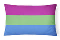 Polisexual Pride Decorative Throw Pillow 12x16 Indoor Outdoor Accent Cushion, Fabric Cover with Insert for Sofa, Bed, Porch & Living Room