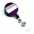 Asexual Pride Retractable Badge Reel for Nurses ID Badge Holder with Clip Retractable Employee Badge Holder, Belt Clip
