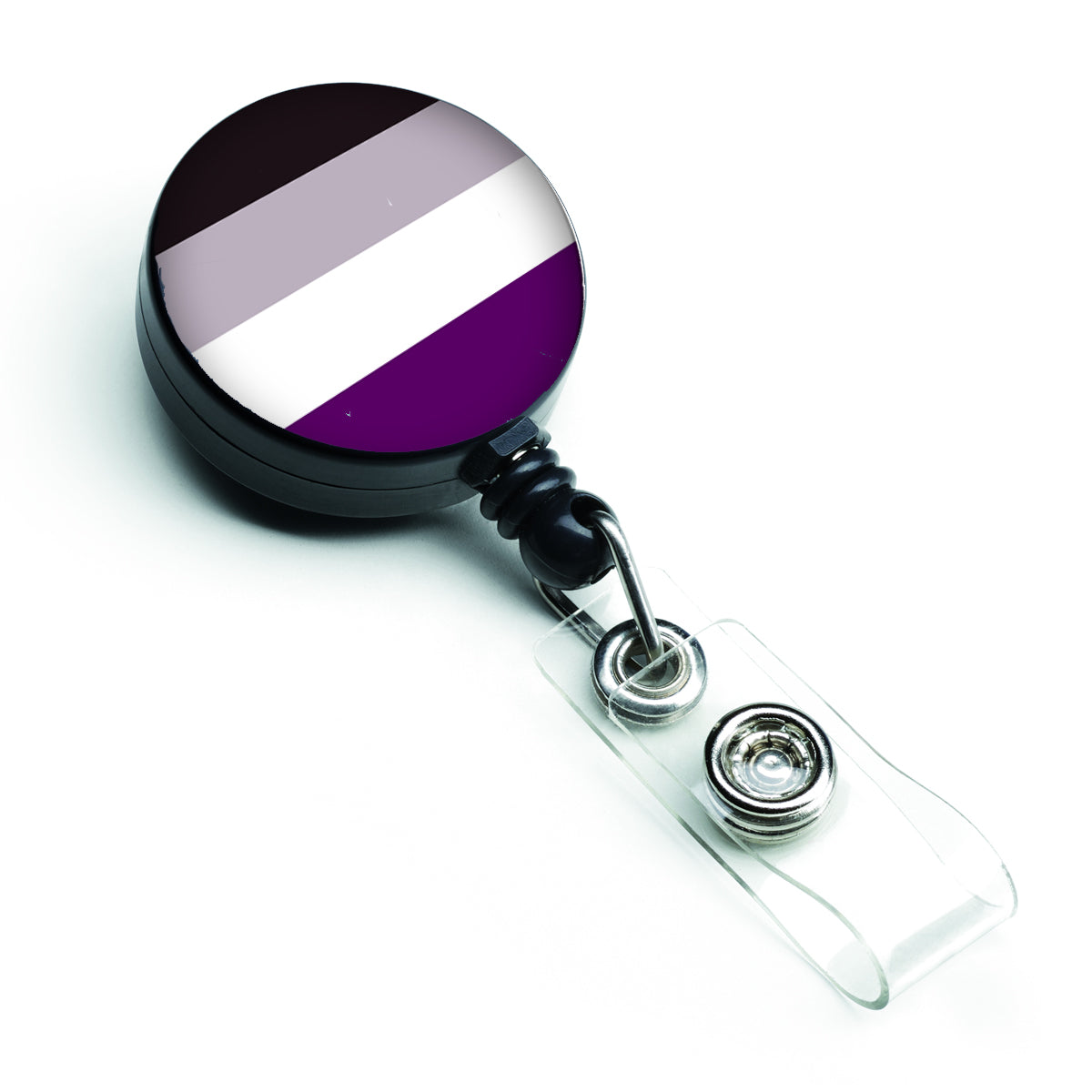 Asexual Pride Retractable Badge Reel for Nurses ID Badge Holder with Clip Retractable Employee Badge Holder, Belt Clip