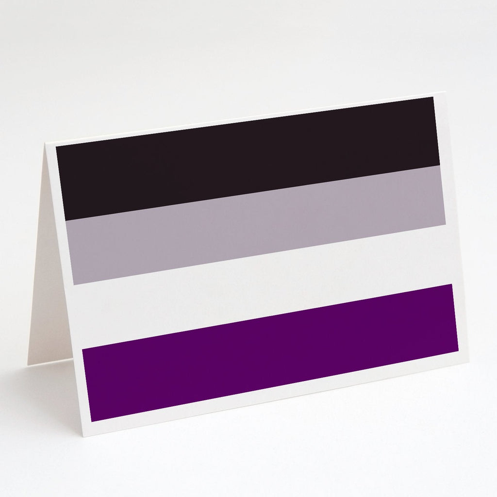 Asexual Pride Greeting Cards Pack of 8 Blank Cards with Envelopes Whimsical A7 Size 5x7