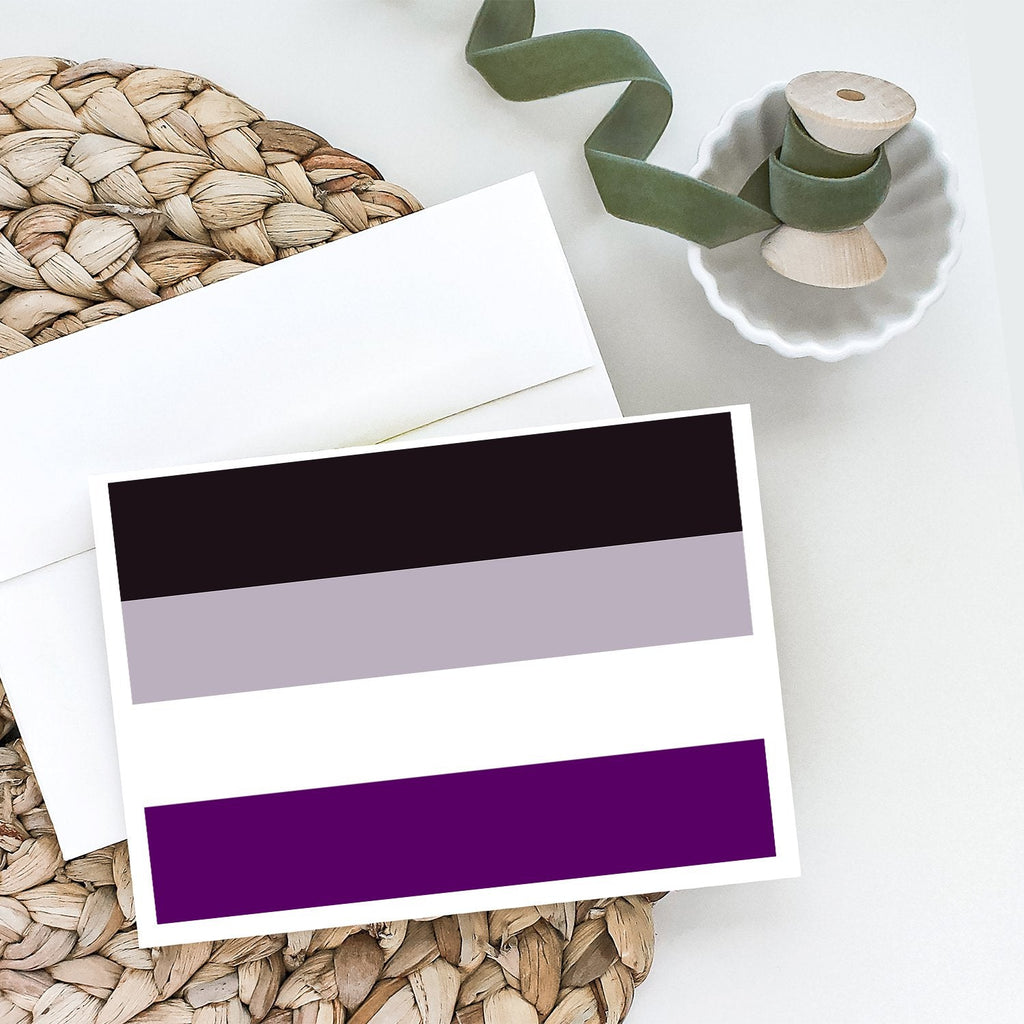 Asexual Pride Greeting Cards Pack of 8 Blank Cards with Envelopes Whimsical A7 Size 5x7