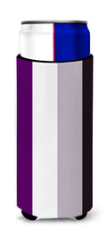 Asexual Pride Slim Can Hugger , Insulated Foam Hugger for 12 oz Slim Cans, Beer Bottles & Water Bottles, Printed in USA