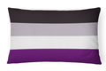 Asexual Pride Decorative Throw Pillow 12x16 Indoor Outdoor Accent Cushion, Fabric Cover with Insert for Sofa, Bed, Porch & Living Room