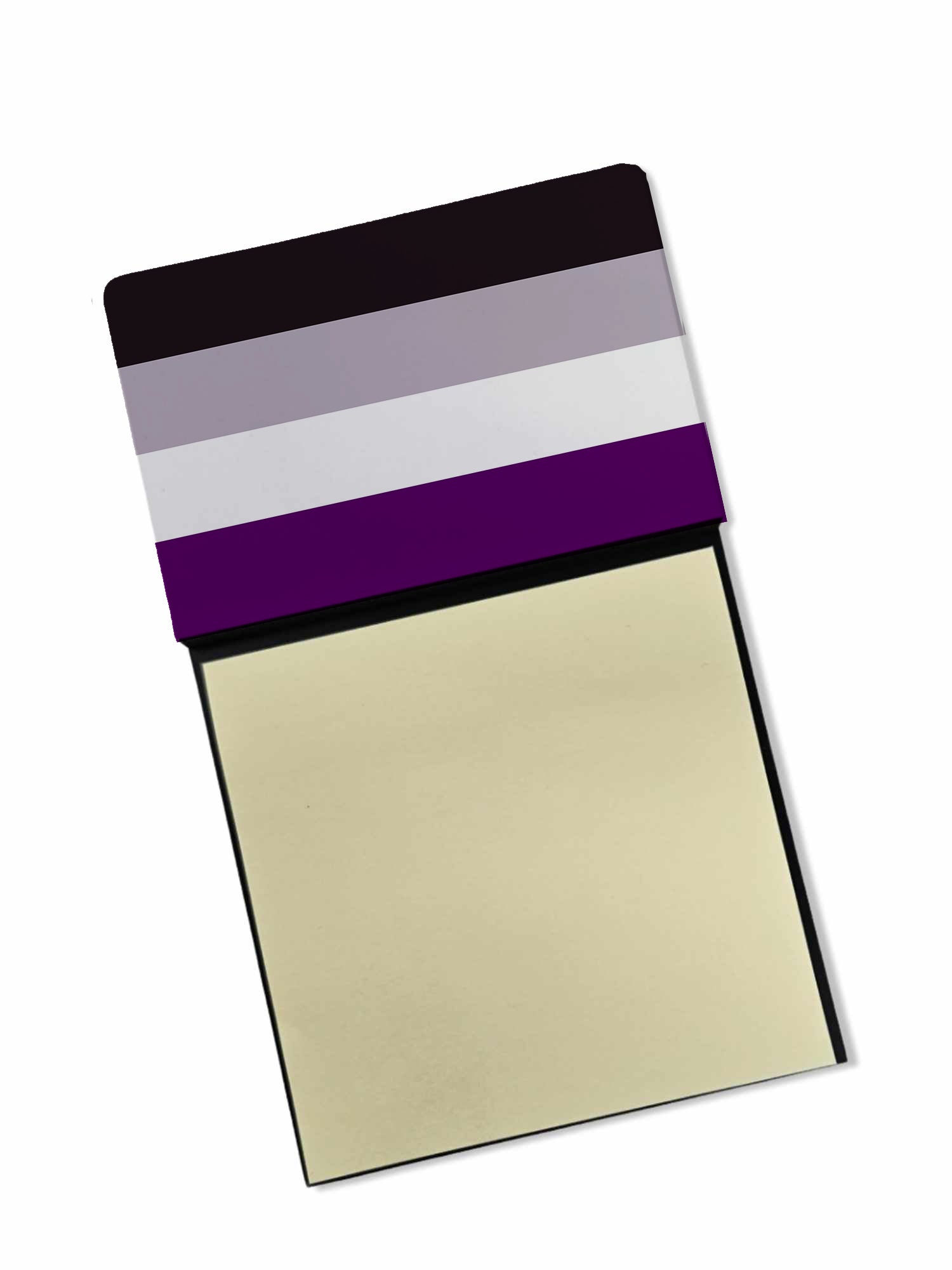 Asexual Pride Watercolor Sticky Note Holder Refillable Dispenser Desk Accessory 3x3 Pad Gift