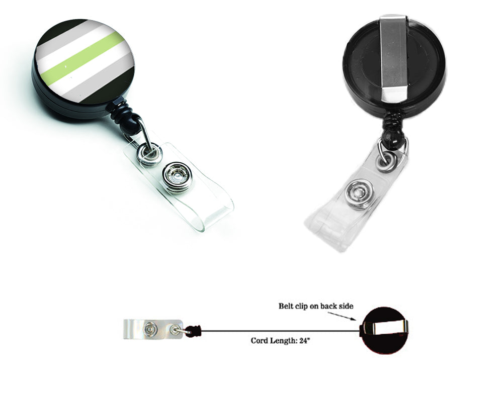 Agender Pride Retractable Badge Reel for Nurses ID Badge Holder with Clip Retractable Employee Badge Holder, Belt Clip