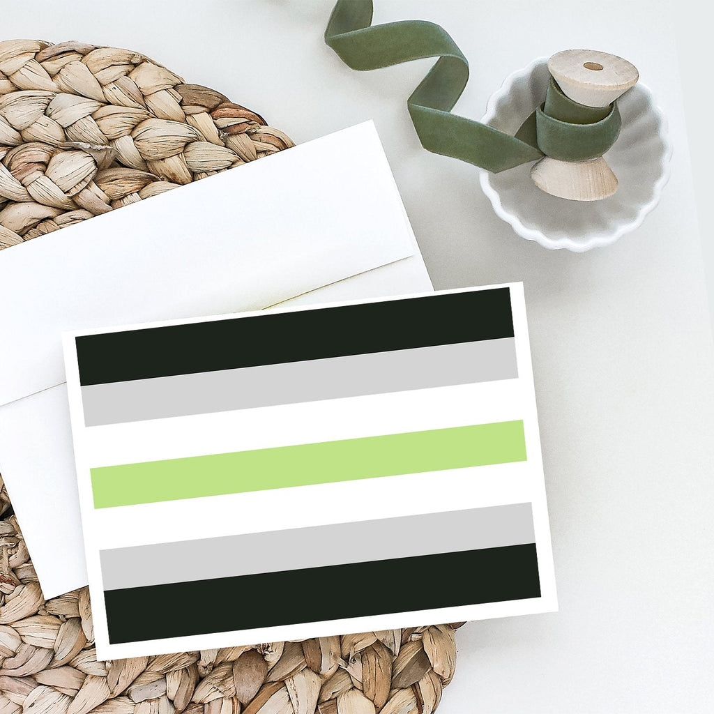 Agender Pride Greeting Cards Pack of 8 Blank Cards with Envelopes Whimsical A7 Size 5x7