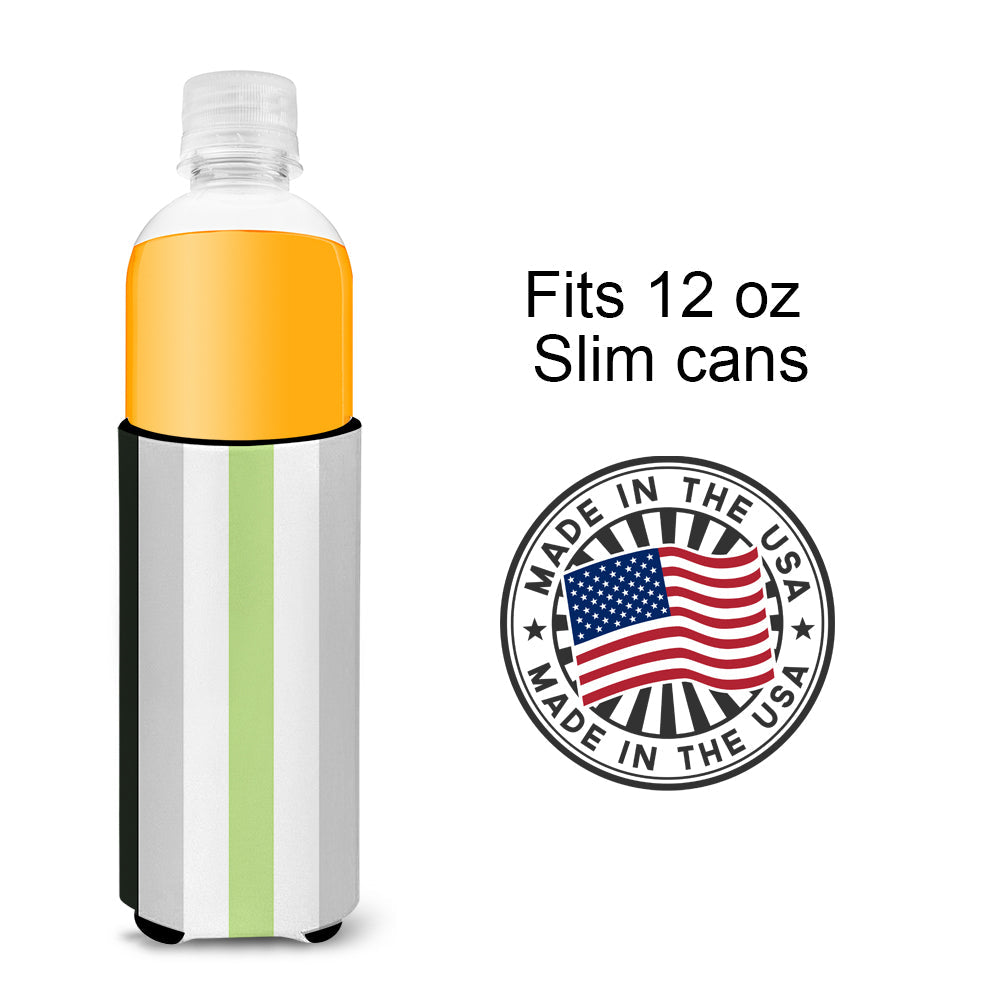 Agender Pride Slim Can Hugger , Insulated Foam Hugger for 12 oz Slim Cans, Beer Bottles & Water Bottles, Printed in USA