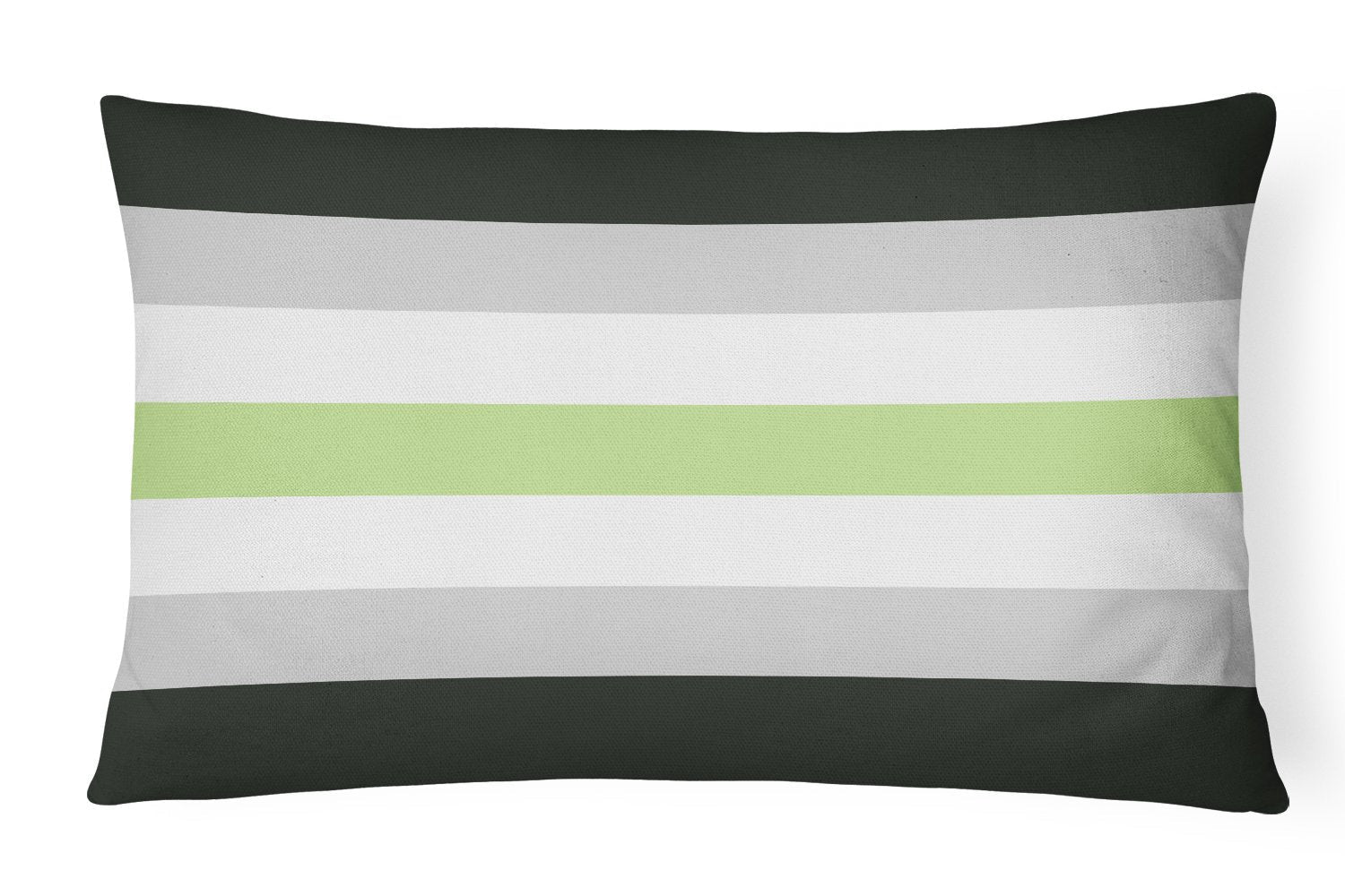 Agender Pride Decorative Throw Pillow 12x16 Indoor Outdoor Accent Cushion, Fabric Cover with Insert for Sofa, Bed, Porch & Living Room