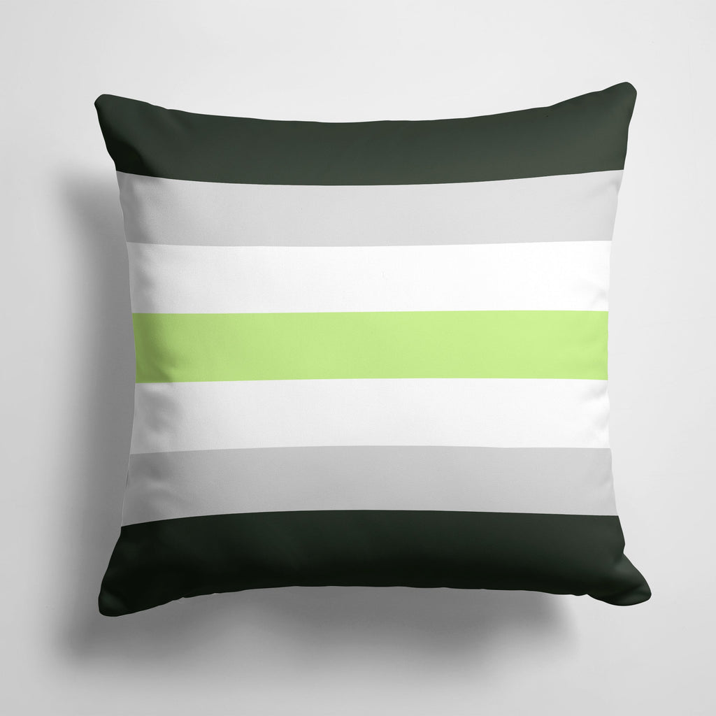 Agender Pride Decorative Throw Pillow 14x14 Indoor Outdoor Accent Cushion, Fabric Cover with Insert for Sofa, Bed, Porch & Living Room