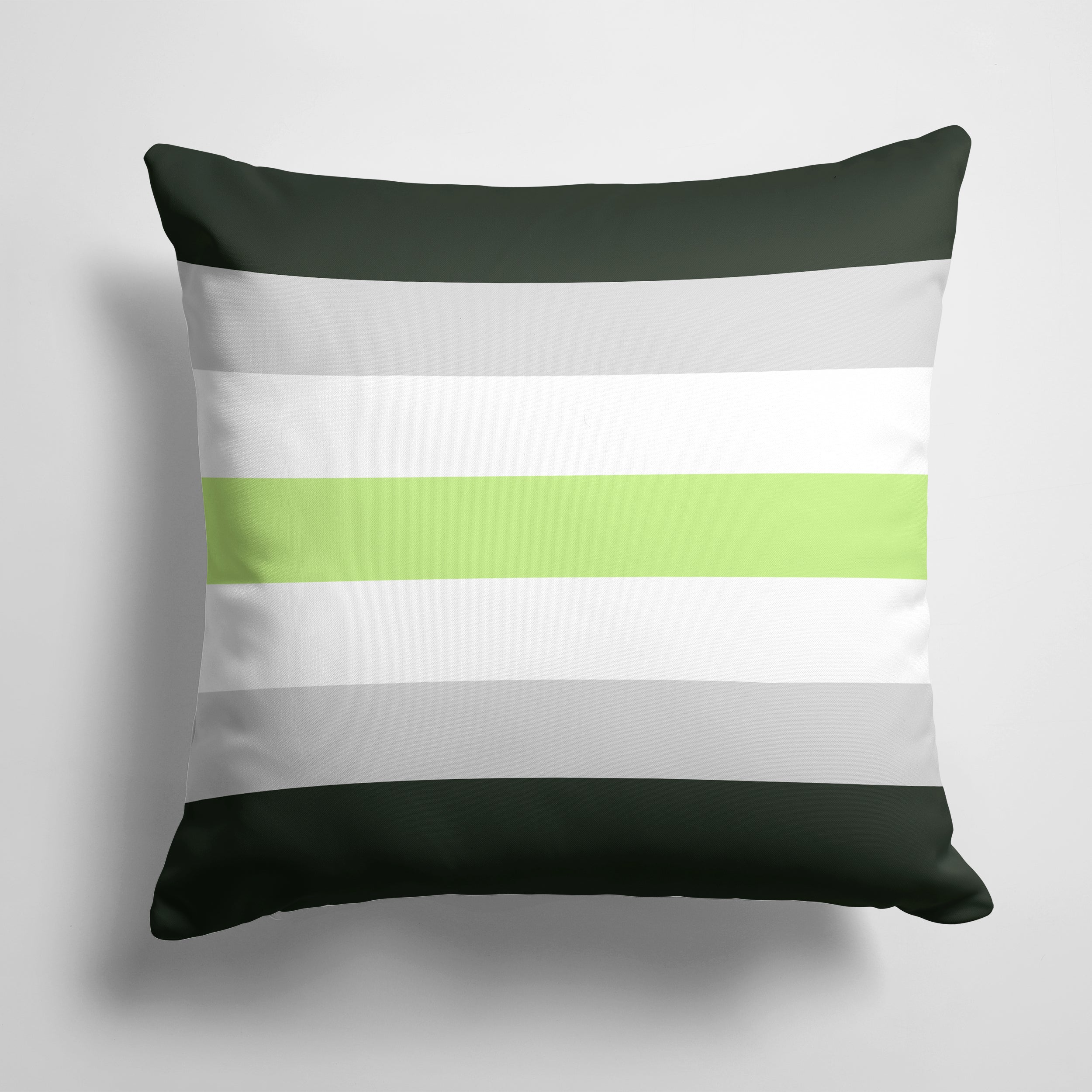 Agender Pride Decorative Throw Pillow 14x14 Indoor Outdoor Accent Cushion, Fabric Cover with Insert for Sofa, Bed, Porch & Living Room
