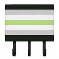 Agender Pride Leash or Key Holder Wall Hooks, Coat Rack Wall Mount, for Hanging Keys, Towels, Aprons, Leashes