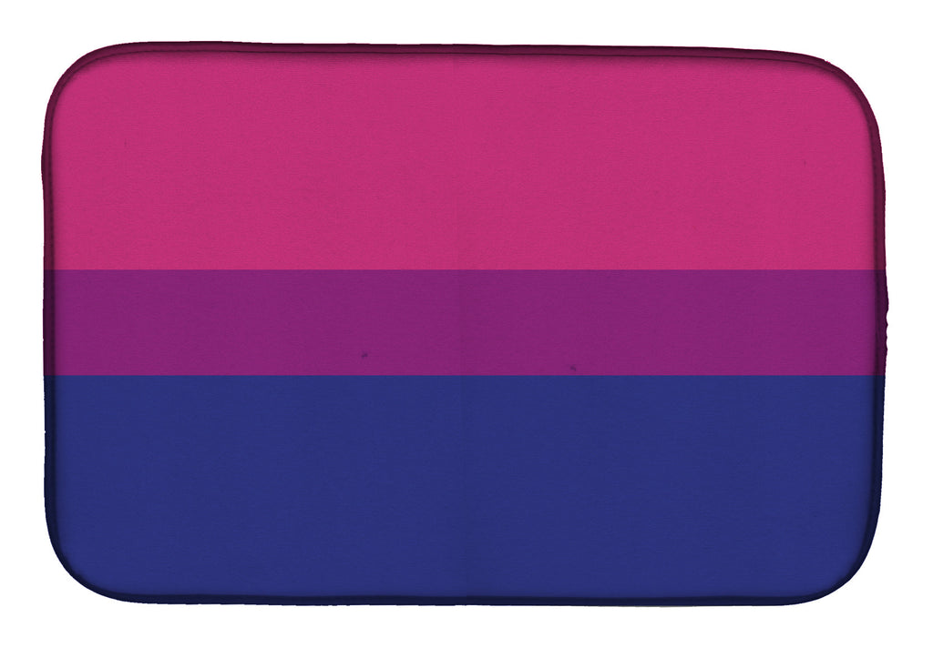 Bisexual Pride Dish Drying Mat Absorbent Dish Drying Mat Pad for Kitchen Counter Dish Drainer Mat for Countertop, 14 x 21", Multicolor