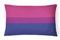 Bisexual Pride Decorative Throw Pillow 12x16 Indoor Outdoor Accent Cushion, Fabric Cover with Insert for Sofa, Bed, Porch & Living Room