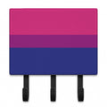 Bisexual Pride Leash or Key Holder Wall Hooks, Coat Rack Wall Mount, for Hanging Keys, Towels, Aprons, Leashes