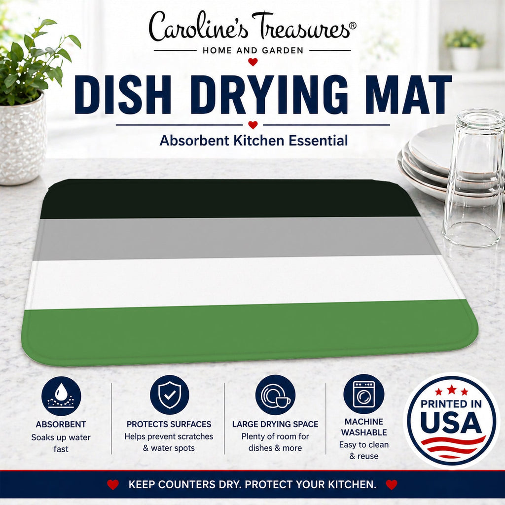 Androphilia Pride Dish Drying Mat Absorbent Dish Drying Mat Pad for Kitchen Counter Dish Drainer Mat for Countertop, 14 x 21", Multicolor