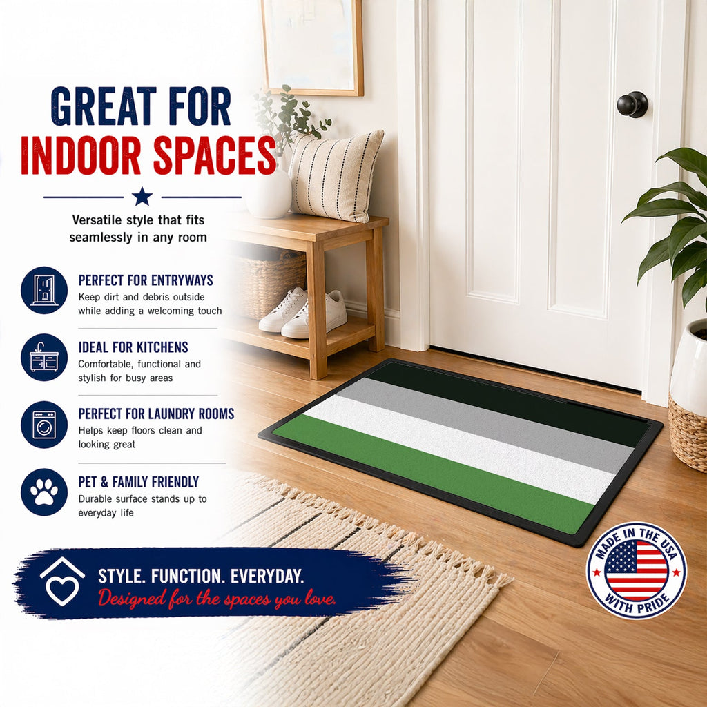 Androphilia Pride Doormat Indoor Outdoor 18H X 27W Front Door Mat Rugs for Entryway, Non Slip Washable