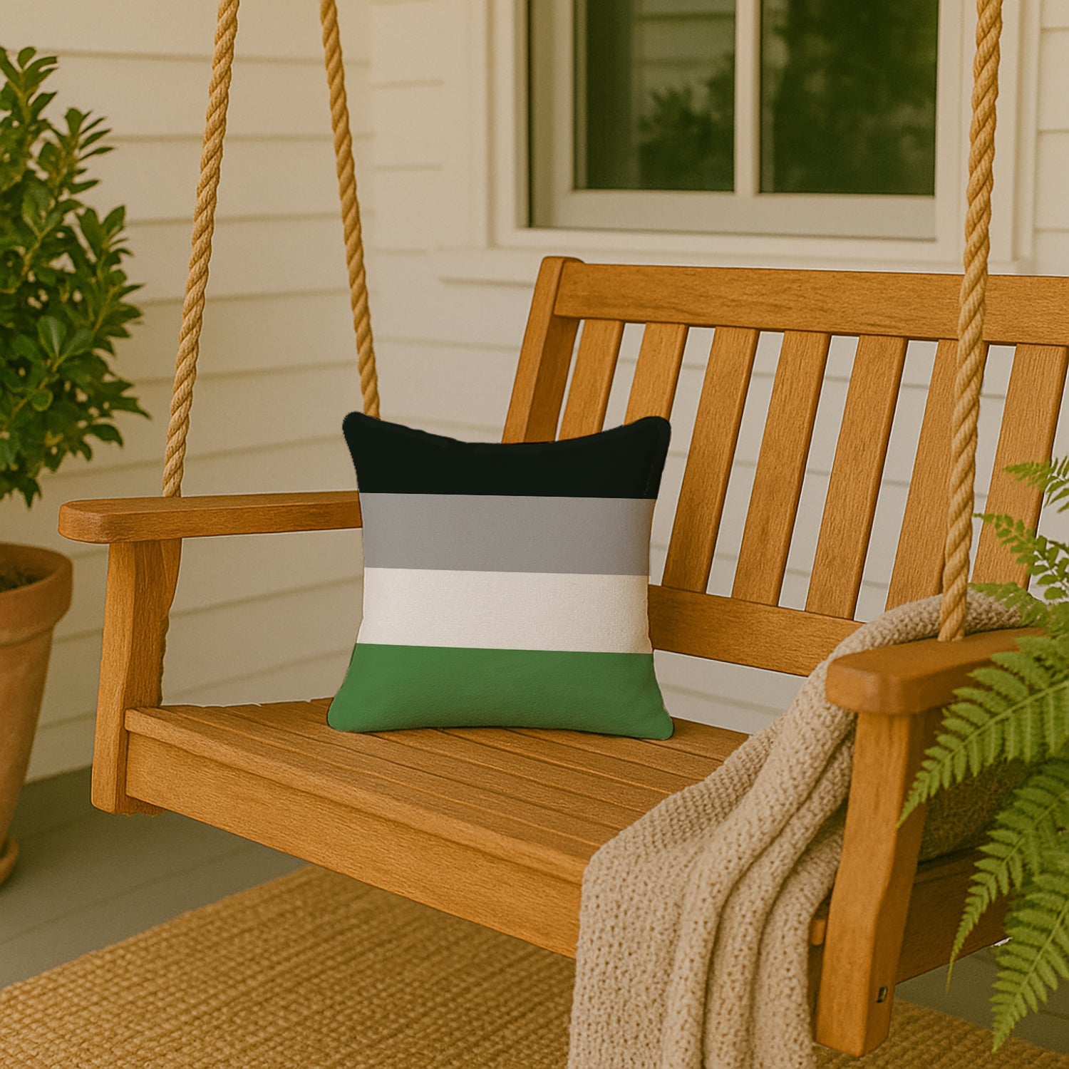 Androphilia Pride Decorative Throw Pillow 14x14 Indoor Outdoor Accent Cushion, Fabric Cover with Insert for Sofa, Bed, Porch & Living Room