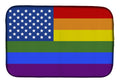 USA Gay Pride Dish Drying Mat Absorbent Dish Drying Mat Pad for Kitchen Counter Dish Drainer Mat for Countertop, 14 x 21", Multicolor