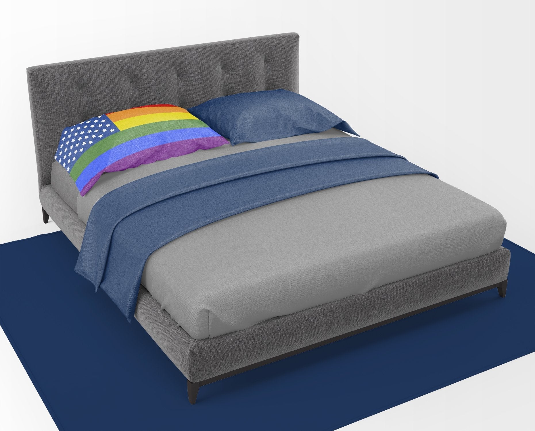 USA Gay Pride Standard Pillowcase Lightweight Super Soft Easy Care Decorative Artwork Pillowcase, Standard