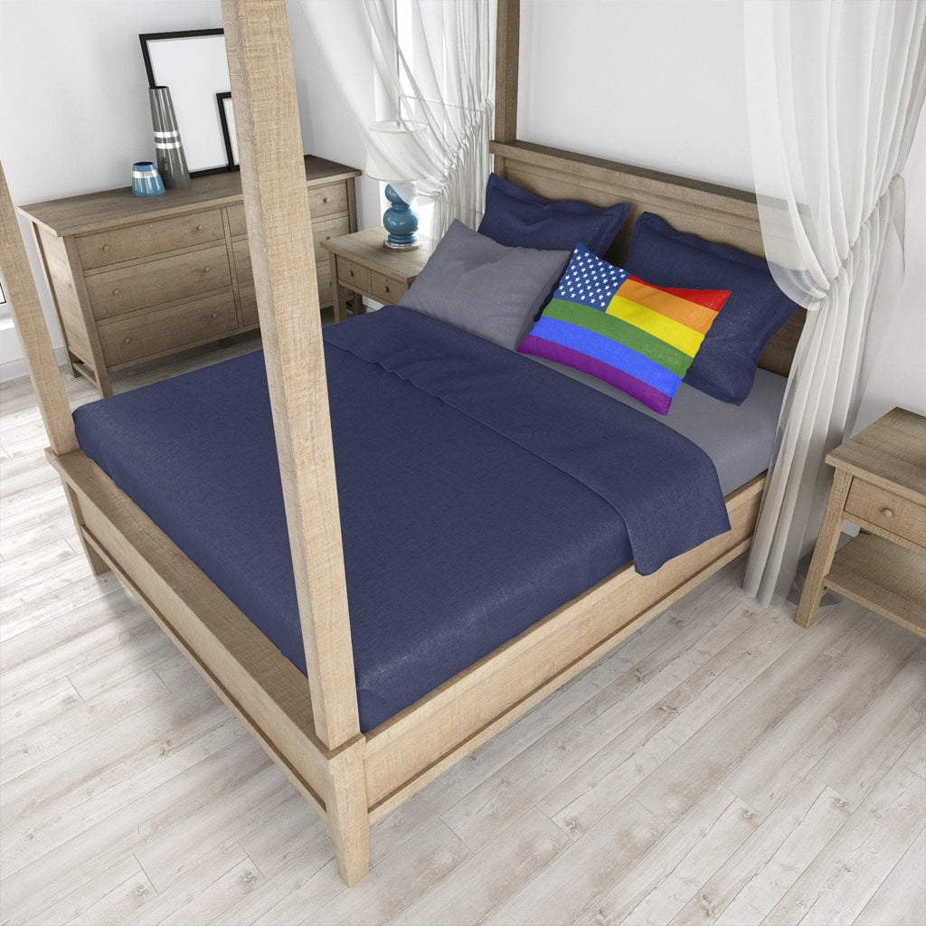 USA Gay Pride Standard Pillowcase Lightweight Super Soft Easy Care Decorative Artwork Pillowcase, Standard