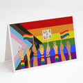 Gay Pride Parade Progress Pride Greeting Cards Pack of 8 Blank Cards with Envelopes Whimsical A7 Size 5x7
